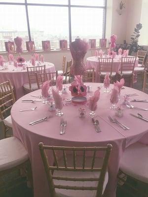 The small room in the view used for bridal shower 40 guests