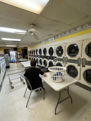 3.23.24. At least 9 dryers were out of order, and those that work are not very efficient.