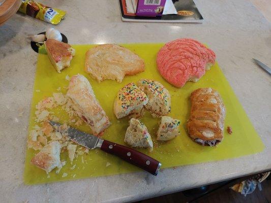 An assortment of lovely baked goods we brought home