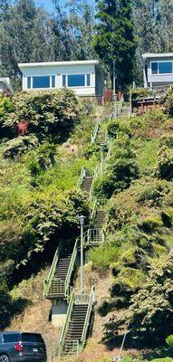 Yes, quite a few of these stair cases to ascend/descend in this area.