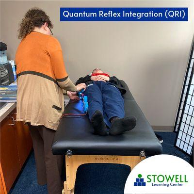 Quantum Reflex Integration (QRI) is great for helping students to feel settled and grounded. It also helps to integrate retained reflexes.