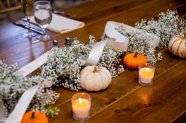 Sweetheart table details!