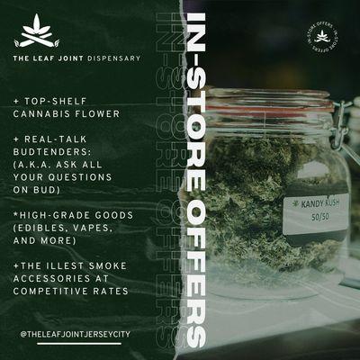 The Leaf Joint Dispensary is a legacy-operated cannabis vendor located in Jersey City Heights, NJ. Checkout our in-store offers!