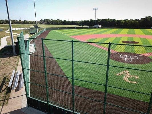 Sports fencing and netting.