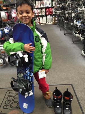 Jay picking out his new snowboard!