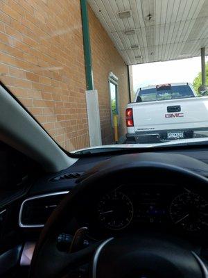 Waiting in the drive thru.