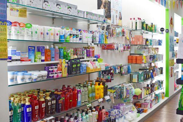 A wide selection of hair, skin and beauty products including popular Korean face masks