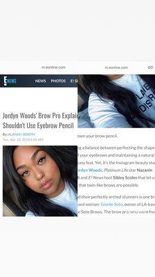 As seen on E! News #JordynWoods #GiselleSotoBrowsClient