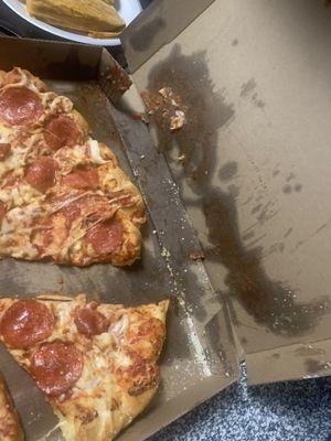 Destroyed pizza