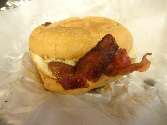 Bacon, egg & cheese on a hard roll, at Citgo in New Hartford, CT.