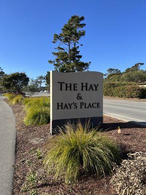 The Hay is located next to a Mexican restaurant called Hay's Place, both across the street from the Pebble Beach Golf Academy