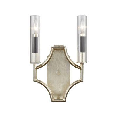 Updated champagne finish on fluted crystal sconce