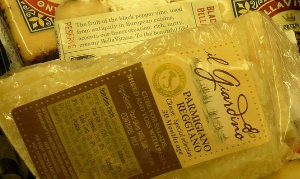 Parmesan Reggio (Reggiano) as packaged.