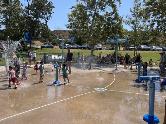 Splash pad on a hot day =