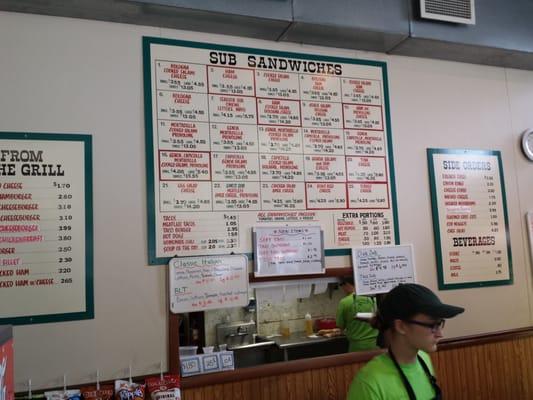 Menu board