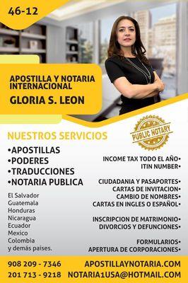 Apostilla y Notaria Internacional North Bergen