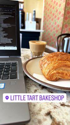 Chocolate Croissant and Cortado