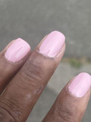 They didn't bother to clean any of the nail polish