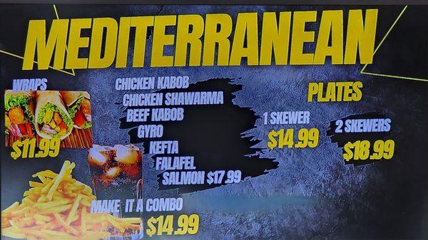 Mediterranean menu