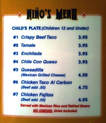 Menu-Childs