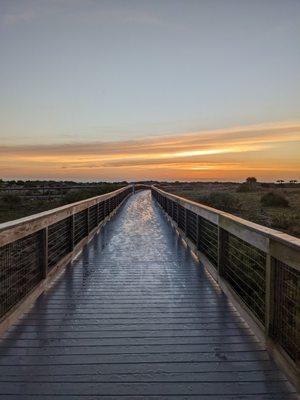 Boardwalk at sunrise