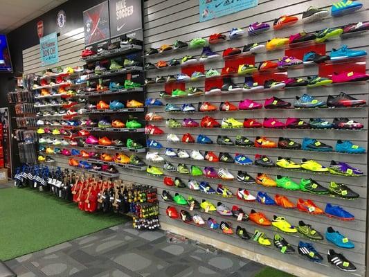 One of the most extensive soccer footwear selections in the Bay Area.