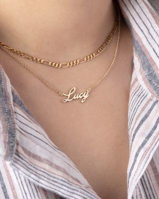 Custom made 14k name necklace