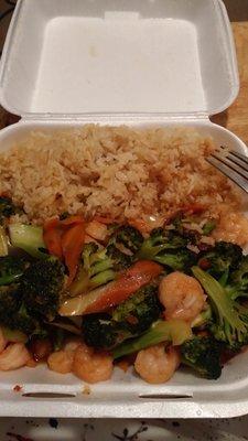 Shrimp and broccoli