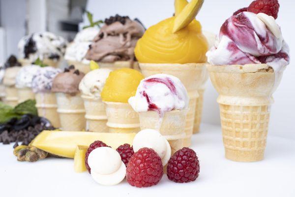 multiple gelato cones