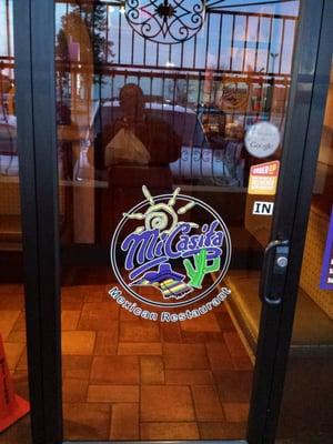 Entrance door to restaurant.