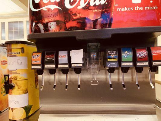 Never-cleaned drink fountain.