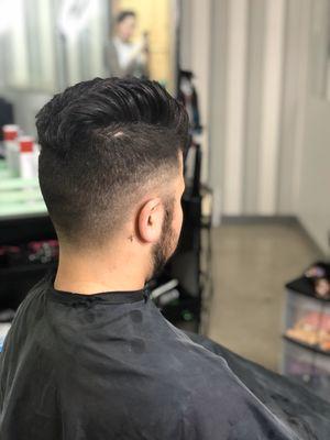 Skin fade and style.