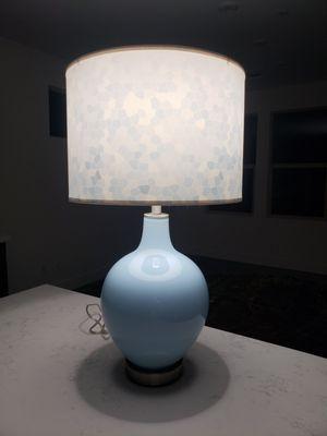 Wild Blue Yonder Mosiac Ovo Table Lamp with Enhance Vivid Natural Light Bulb