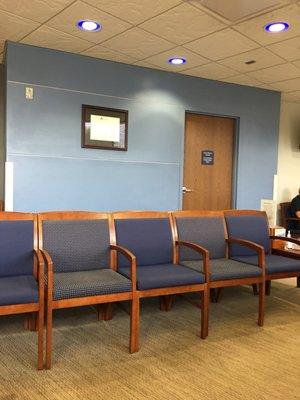 Spacious waiting room for procedures. Nearly empty at 11:00 am. Surprising.