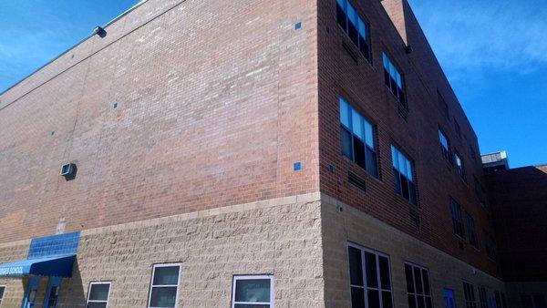 James Hedges Fine and Performing Arts School - 48th St Entrance and back (east side) of building