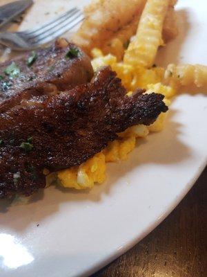 Steak and eggs