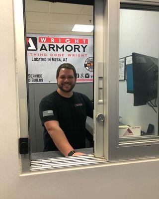 Wright Armory - Tempe Shop Checkin Window