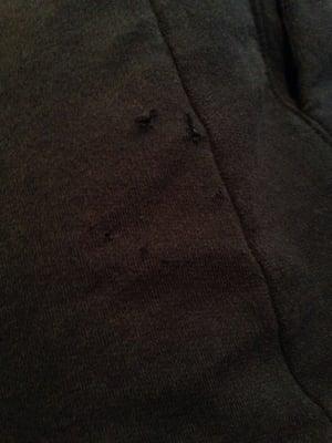 Holes in my NEW jacket