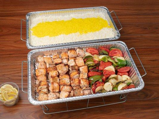 Fresh Atlantic Salmon Kabob (fresh, marinated Atlantic salmon)