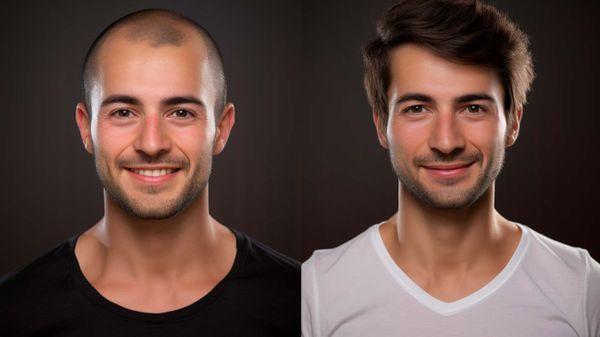 Men's before and after