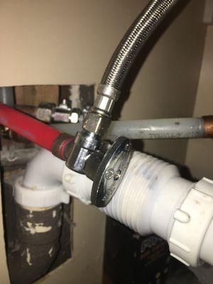 Water shut off valve replaced