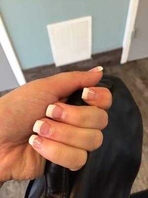 Acrylic French tip nails