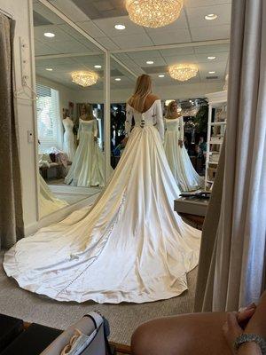 So many different style gowns in one boutique!