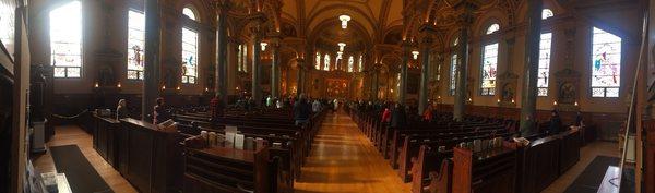 Gorgeous interior w/the alter and apse at the end