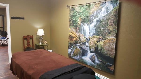 We call this the waterfall treatment room for obvious reasons.