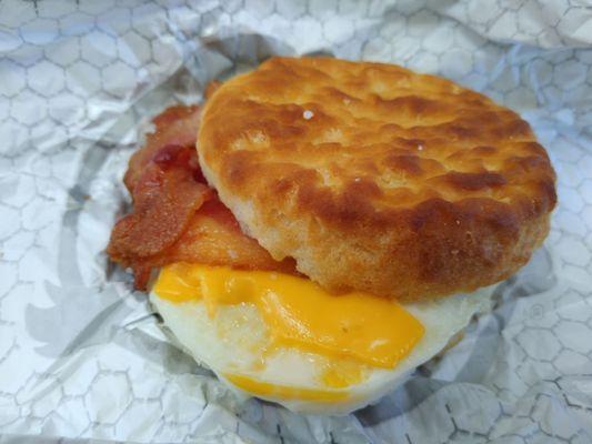 Bacon egg and cheese biscuit.