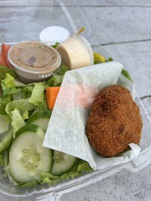 Crab cake salad