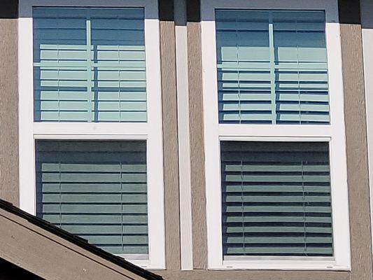 Custom window screens. Love this work. Adds a nice clean look to the exterior of your home.