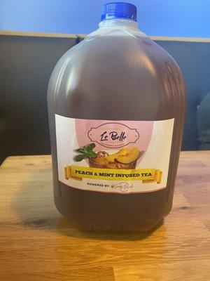 You can purchase a gallon of their signature tea, for $8.