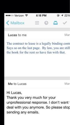 This is the truth and how unprofessional Mr.Lucas was.